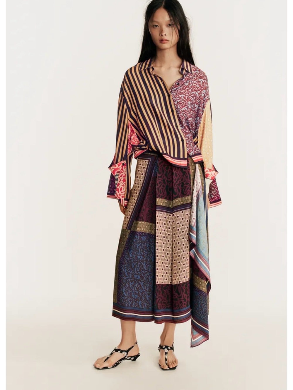 ZARA Limited Edition Printed Pareo Skirt